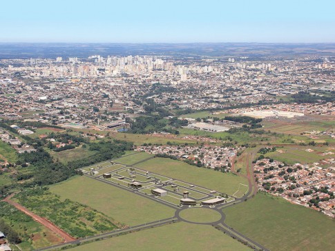 Vista aérea do empreendimento